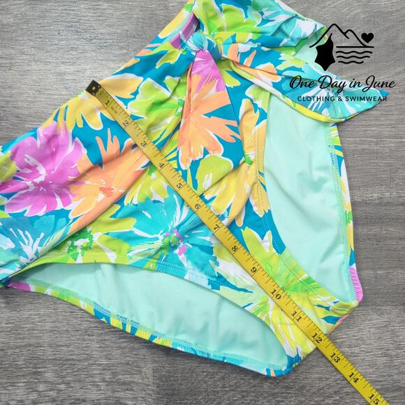Bleu Rod Beattie Floral Bikini Bottom Size 8 - Picture 6 of 7
